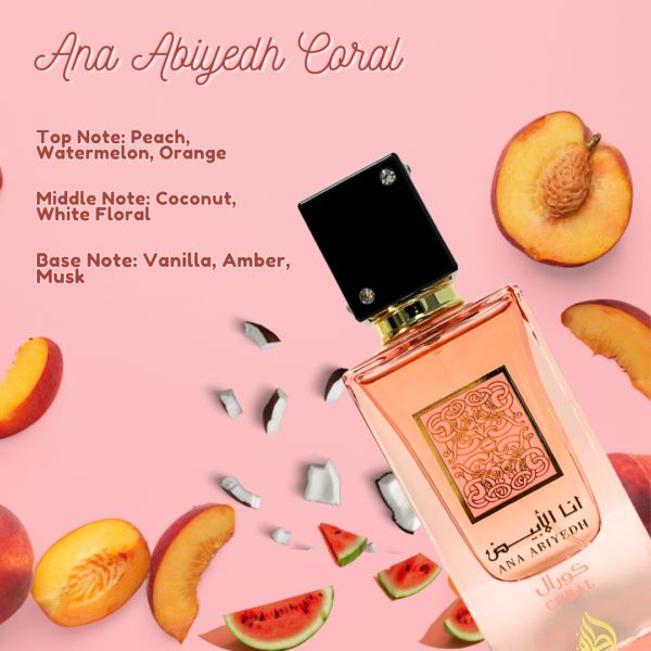 Ana Abiyedh Coral Lattafa Perfumes