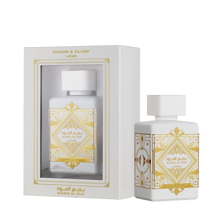Lattafa 3 PC GIft Set Badee AL OUD Honor & Glory Perfume Hair Mist and Deo