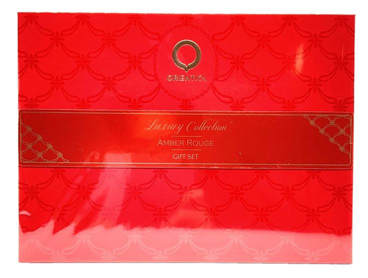 Gift Set Orientica Amber Rouge 4 piezas unisex (2,7 oz + 0,25 oz + 2 x 0,33 oz EDP)