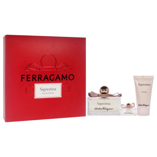 Signorina Leather Edition Salvatore Ferragamo 3p Gift Set