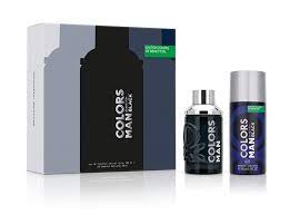 Set Perfume Colors Black Benetton Man 100 ml + Desodorante 150